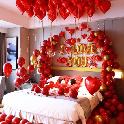 Red Theme Marriage Anniversary Decoration